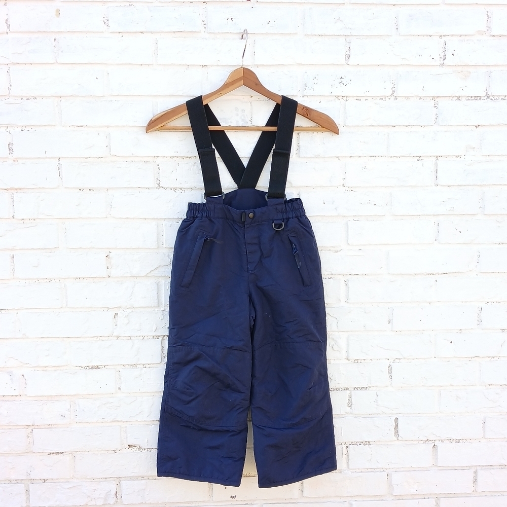 Lands' End Bib Snow Pants Kids Size 5 Navy